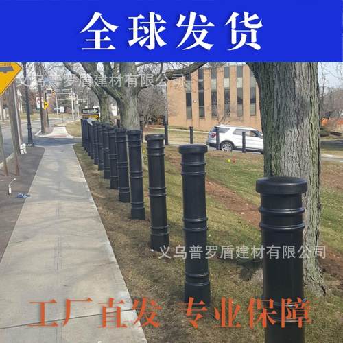 80cm铸铁罗马立柱铁艺止车柱黑色罗马柱带耳朵多款现货止车挡柱