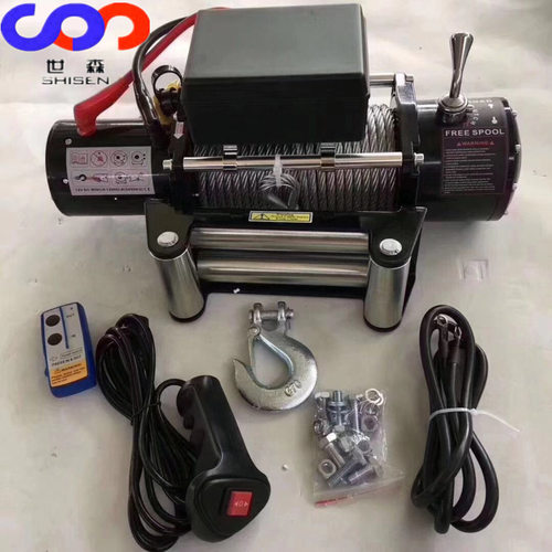 冬季越野自救绞车|3吨车载12V 24V大拉力救援绞盘|自助拉车可遥控