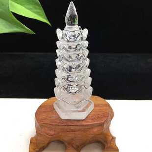 厂家直供东海白水晶九层 文昌塔水晶塔居家办公室 水晶塔摆件