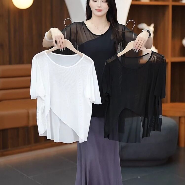 披肩外搭女2026夏季新款配裙子薄款网纱罩衫外穿时尚百搭显瘦外套