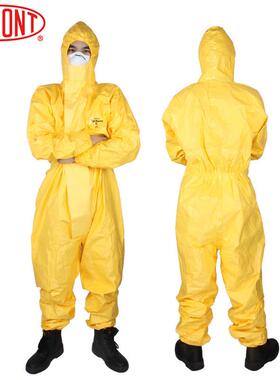 杜邦防化服Tychem2000C级耐腐蚀酸碱 防油防水实验隔离连体防护服