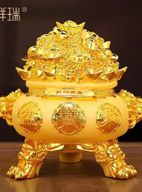 存钱罐聚宝盆摆件装饰品风水店铺招财聚财家居开业盆景礼品创意