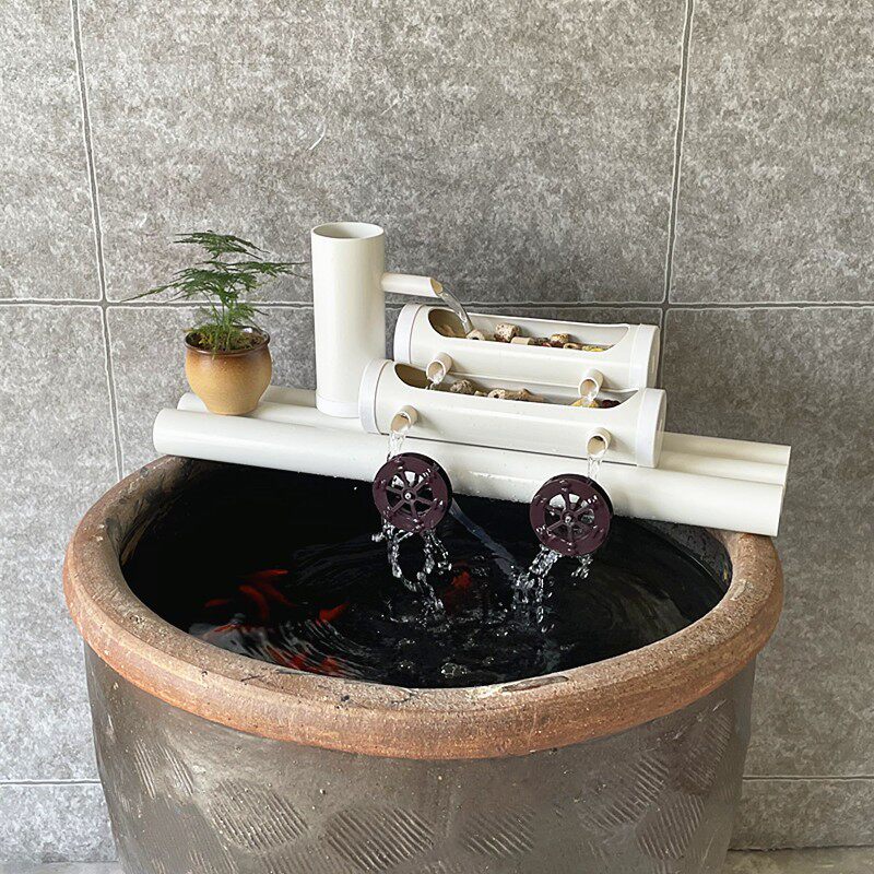 鱼缸过滤器圆缸外置三合一免换水循环系统吸鱼粪便静音底滤流水器