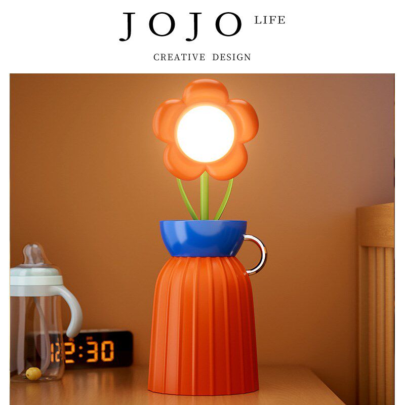 JOJOS L. PD.old.花瓶型花朵小夜灯学生家用宿舍桌面充电  去旧