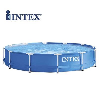 INTEX28200 10尺圆形管架水池 户外别墅家用水池儿童成人家庭泳池
