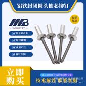 铝铁封闭型平圆头抽芯拉铆钉GB12615.1 M3M3.2M4M4.8M5M6.4