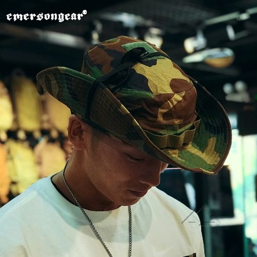 爱默生Ge黄标战术奔尼帽 户外防晒帽遮阳钓鱼渔夫圆边帽