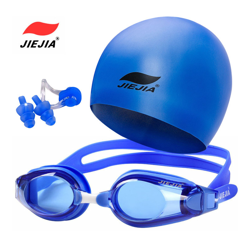 捷佳泳镜防水防雾高清平光有近视舒适游泳眼镜男女通用游泳镜潜水