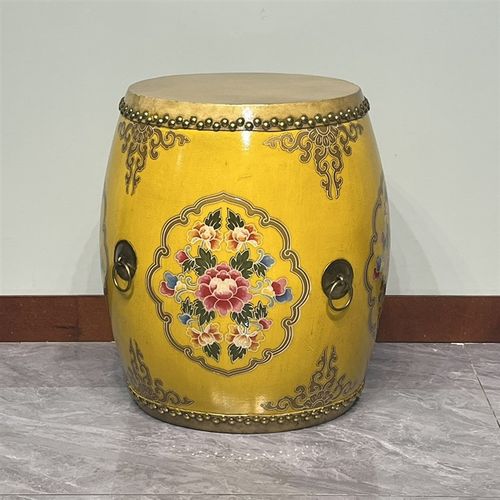 新中式实木鼓凳茶台凳餐厅客厅沙发板凳古筝琴凳休闲装饰待客凳子