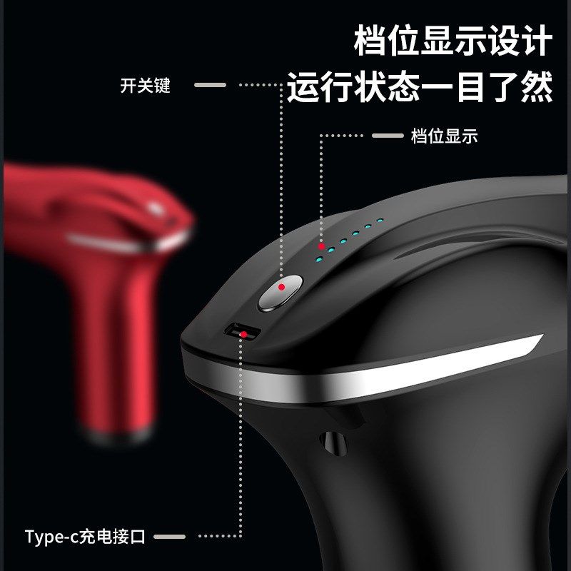 双头筋膜枪振动伸缩按摩器棒肌肉放松器电动颈膜枪健身震动冲击枪