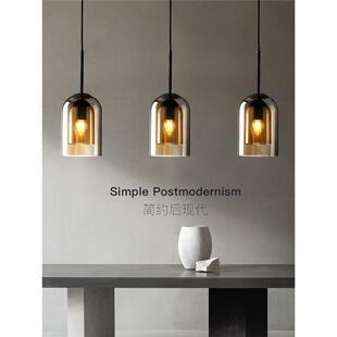餐厅吊灯现代简约北欧创意民宿主卧室床头小吊灯玻璃餐桌吧台灯具