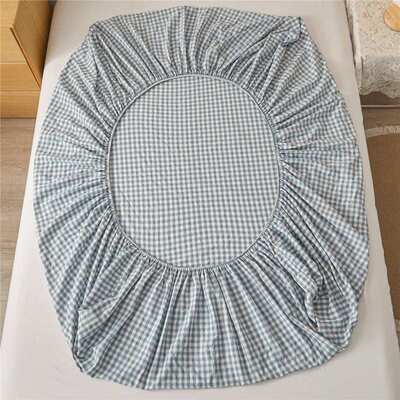 床笠单件床笠罩新款老粗布床单防滑床套席梦思床垫保护罩