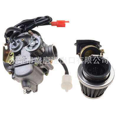 PD24J化油器带空气滤清器进气歧管替换GY6125cc150ccGOKART踏板车