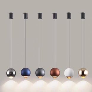 现代极简创意小吊灯触摸卧室床头灯奶油风可升降简约房间轻吊线灯