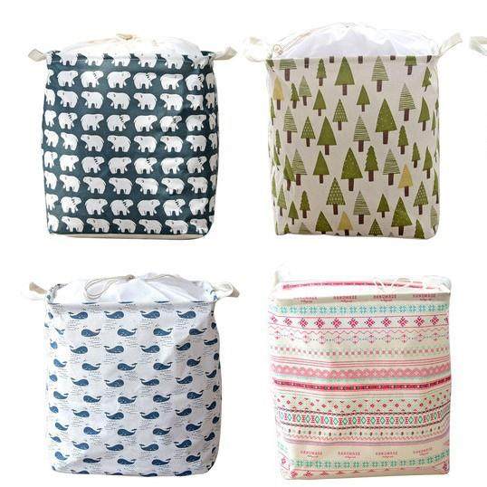 衣柜杂物整理收纳防水布艺筐儿童玩具收纳篮帆布脏衣桶0671C