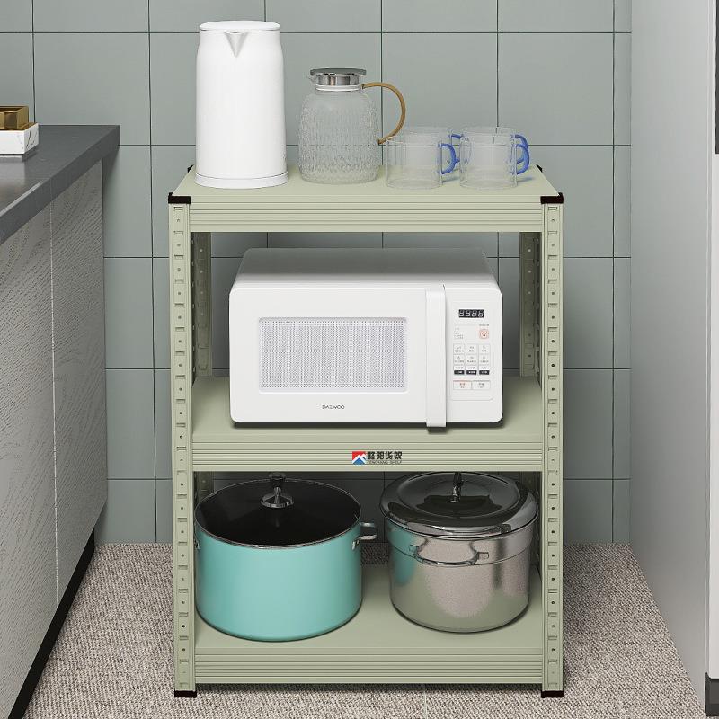 彩色碳钢厨房多层微波炉烤箱收纳金属DIY多功能