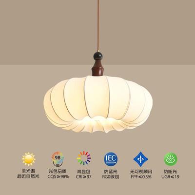 法式复古卧室吊灯中古南洋风布艺床头灯新中式禅意餐厅茶室房间灯