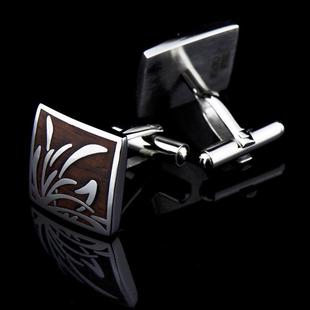 扣860cufflinks 钉金属钢袖 230036 扣不锈钢袖 钛钢红木袖