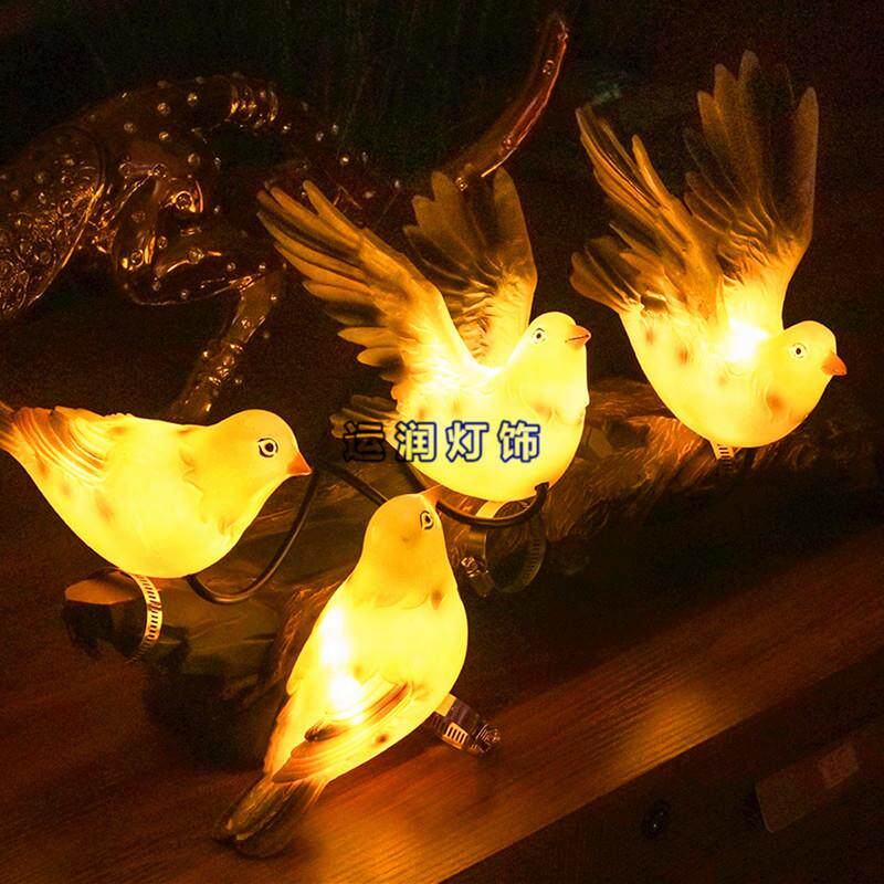户外装饰灯LED仿真小鸟灯 防水发光亮化工程彩灯树挂 节日装饰灯
