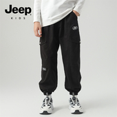 裤 Jeep吉普童装 子 新款 男童舒适百搭休闲运动儿童工装 长裤 2024春季