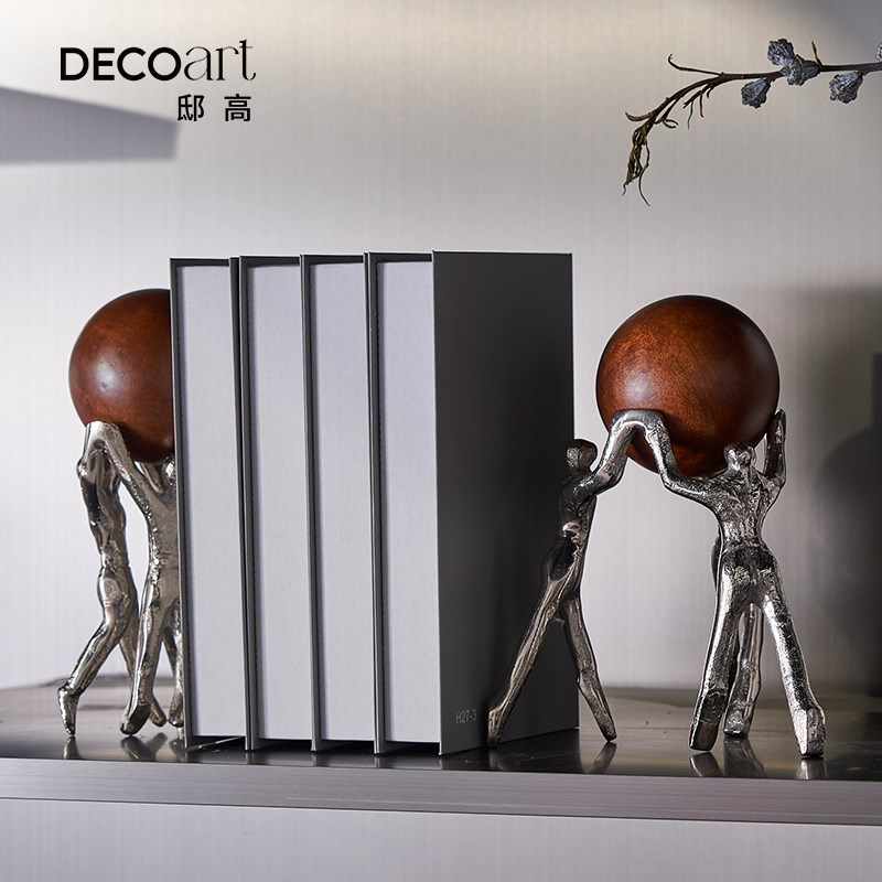 邸高家居 创意守护地球书档摆件 样板房间装饰品书房布置陈列书柜