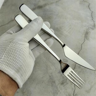 挪威 304不锈钢西餐具牛排刀叉锋利款家用西餐刀叉2件套加厚款