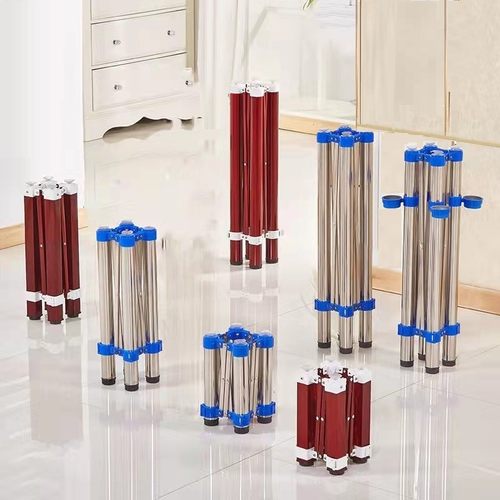 新款桌子腿支架简易折叠桌架收缩不锈钢桌脚麻将桌腿棋牌桌腿快餐