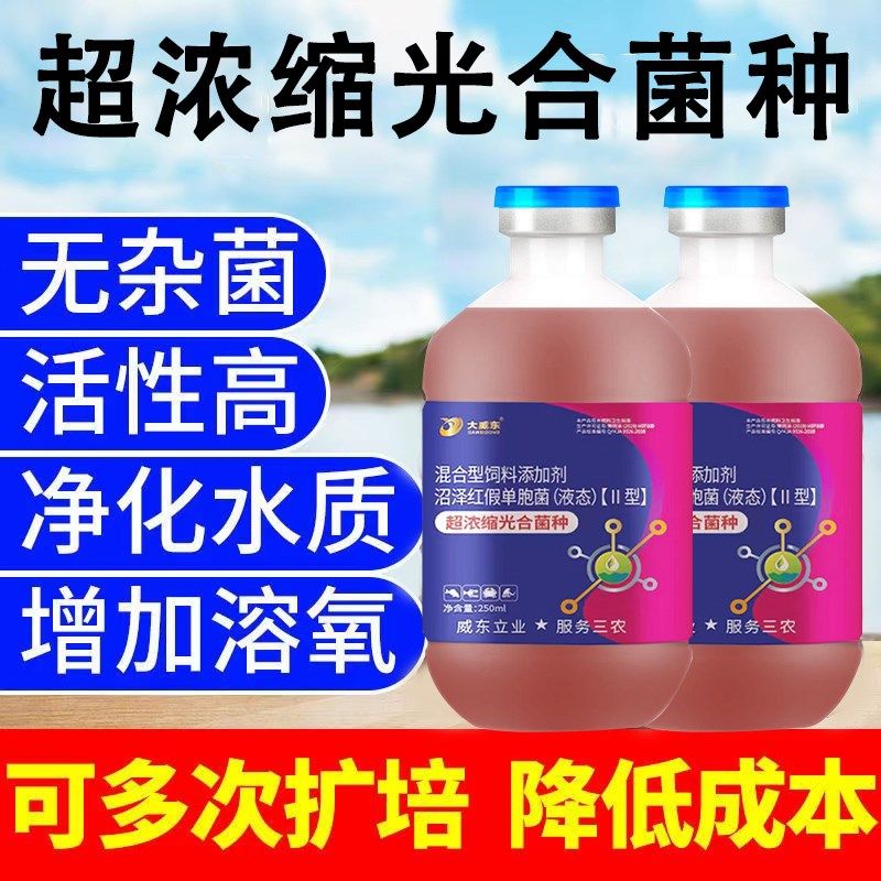 光合菌种净化水产养殖鱼虾蟹泥鳅低温水培降解氨降氨氮亚盐化氢