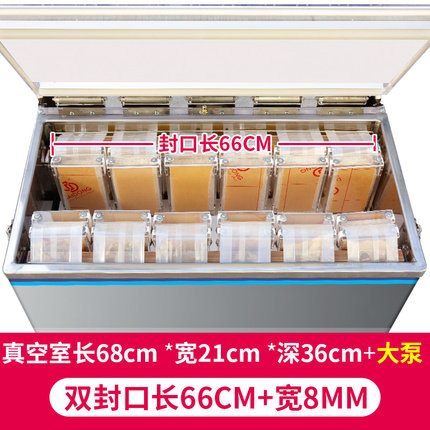 青叶商用大型抽真空封口机全自动干湿两用密封塑封抽真空包装机