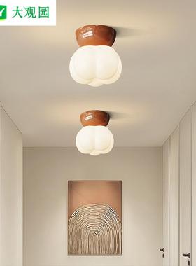 法式走廊灯过道吸顶灯阳台灯入户玄关灯具现代简约创意南瓜灯412L