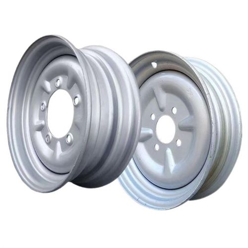 5.00-14五孔钢圈祥仑4.50-12充气轮胎加厚车圈工地电动三轮车轮毂