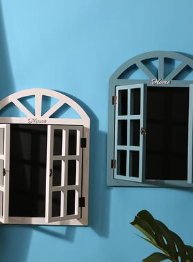 A524花店咖啡厅假窗户黑板房间墙面装饰品花园墙上墙壁挂件小