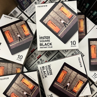 富士拍立得相纸日落晚霞彩虹汉白玉星空黑边方形四寸SQ6 SQ20相纸