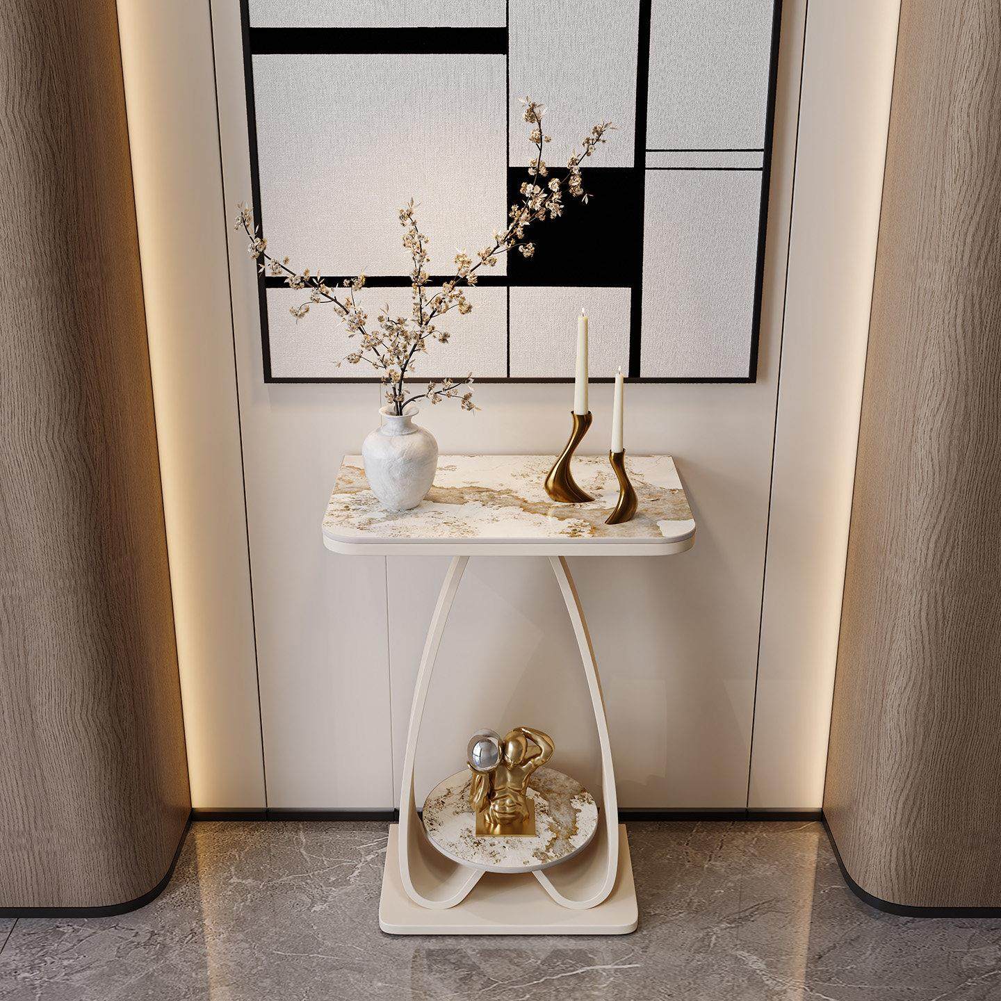 2025新款家用落地阳台岩板花架高级感客厅靠墙微晶石花架子置物架,住宅家具,花架/花几,淘宝优惠券,粉丝福利购,淘宝优惠卷