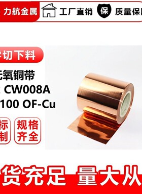 现货TU2无氧铜箔OF-Cu无氧铜带 C10100无氧铜CW008A C101板带丝棒