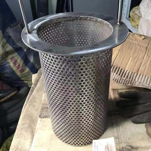 定制篮式过滤器滤芯304不锈钢过滤网筒提篮式滤网桶法兰过滤网