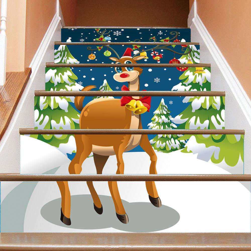 SLT027圣诞节松树麋鹿楼梯贴可移水防时尚台阶装饰墙贴家居,鲜花速递/花卉仿真/绿植园艺,割草机/草坪机,淘宝优惠券,粉丝福利购,淘宝优惠卷