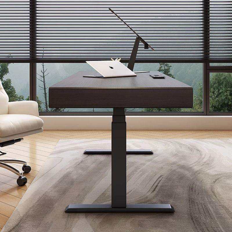 全实木升降书桌轻奢家用感智能双电机电动桌客厅电脑工作新品