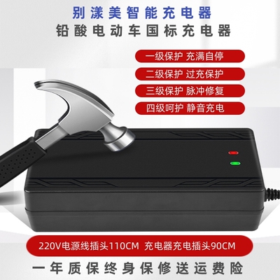 铅酸电瓶电动车48V12AH48V20AH60V20AH72V20AH新国标原装充电器