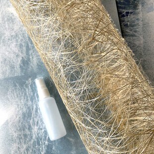 绘画麻网布肌理喷色拓印手工材料