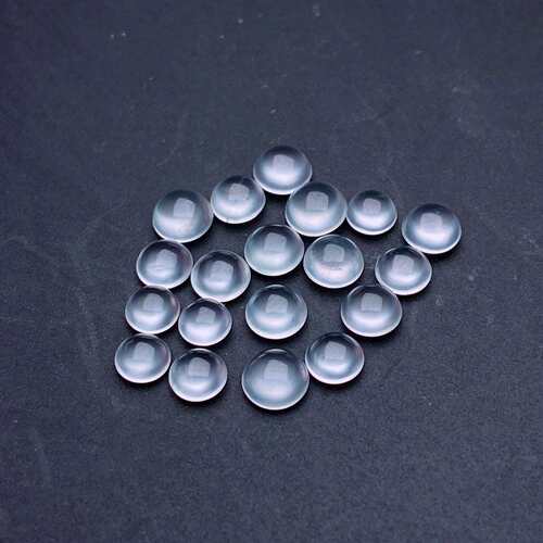 缅甸天然翡翠a货高冰种小蛋面一手裸石fxj尺寸：4.5-2.9mm