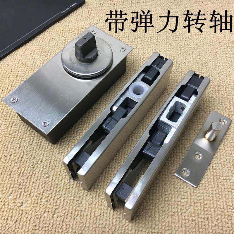 丹霸玻璃门上下转轴带弹力自动关门地弹簧玻璃门夹90/180度可定位