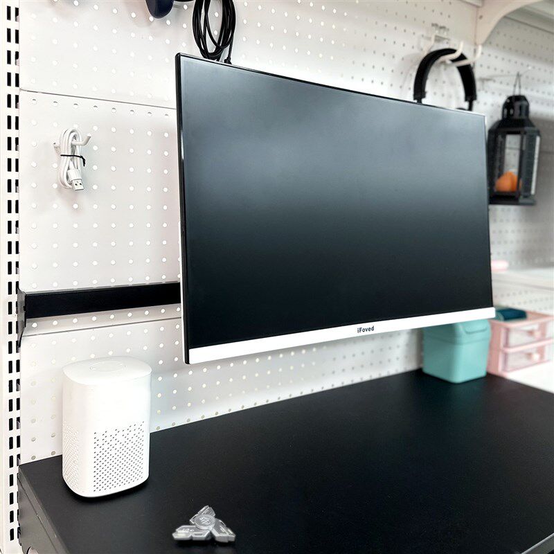 屏幕支架显示器支架五金洞洞板少女书架配件悬挂电竞上下左右旋转