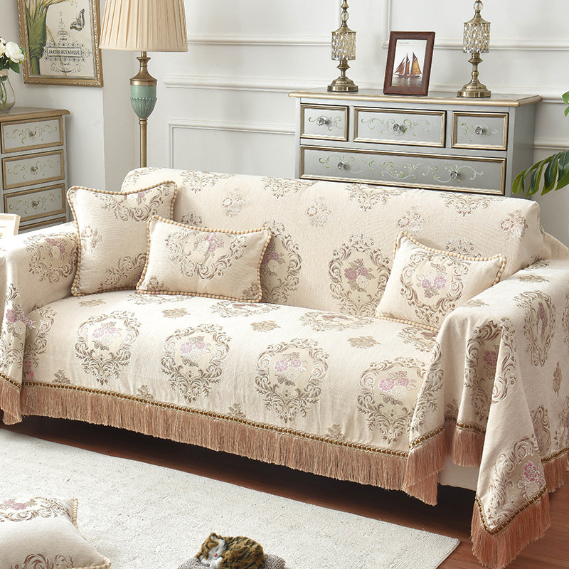 全盖沙发巾罩 欧式加厚雪尼尔布艺全罩沙发巾罩套沙发坐垫秋冬,居家布艺,沙发垫,淘宝优惠券,粉丝福利购,淘宝优惠卷
