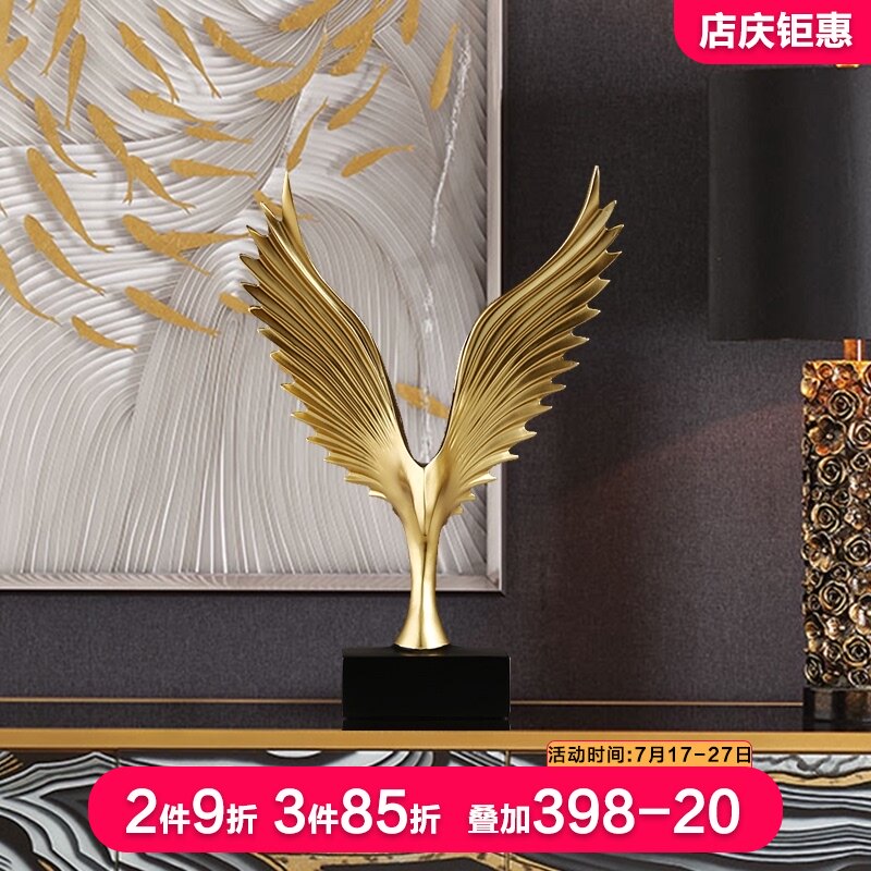 大鹏展翅桌面摆件创意家居饰品电视柜办公室工艺品玄关艺术雕塑