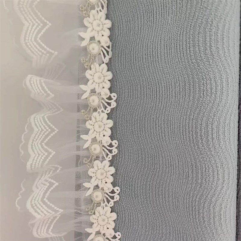 奥薇花边新款法式仙女花朵蕾丝刺绣拼接侧边窗帘配件立边