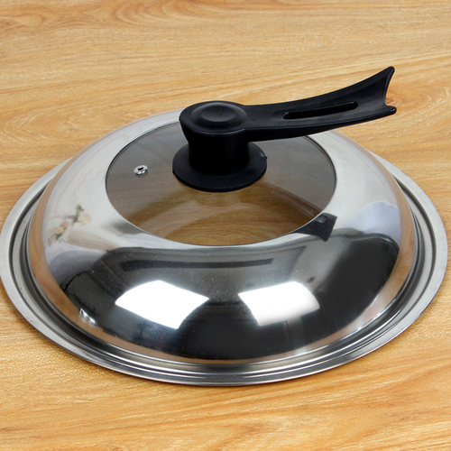 耀厨 可视钢化玻璃盖不锈钢锅盖可立炒锅盖32 34 36cm