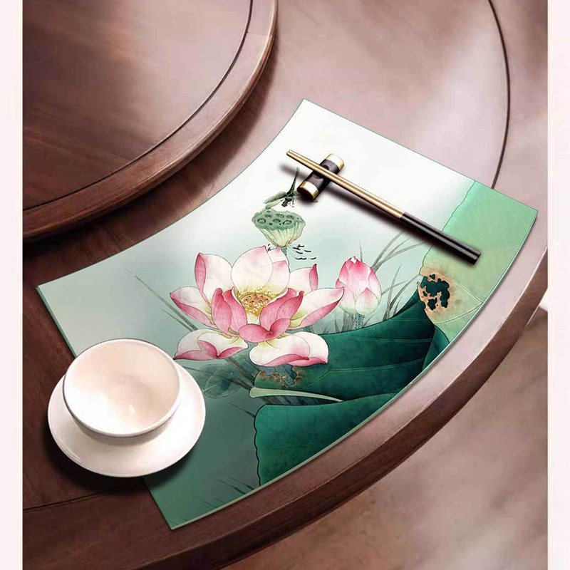 皮革桌垫餐垫圆桌垫子防水防油隔热中式防烫餐盘垫桌垫杯垫上餐垫
