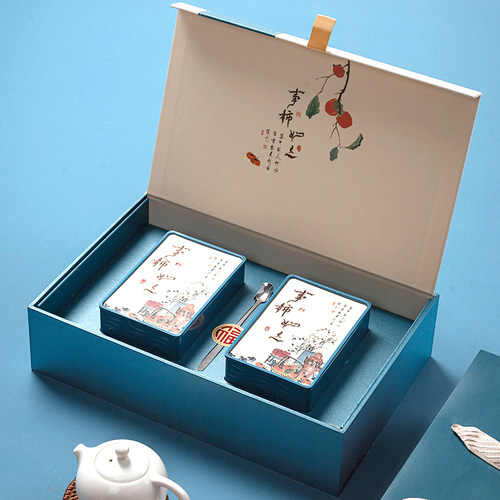 茶叶包装盒空礼盒红茶金骏眉铁罐礼盒装定制半斤绿茶铁观音包装盒