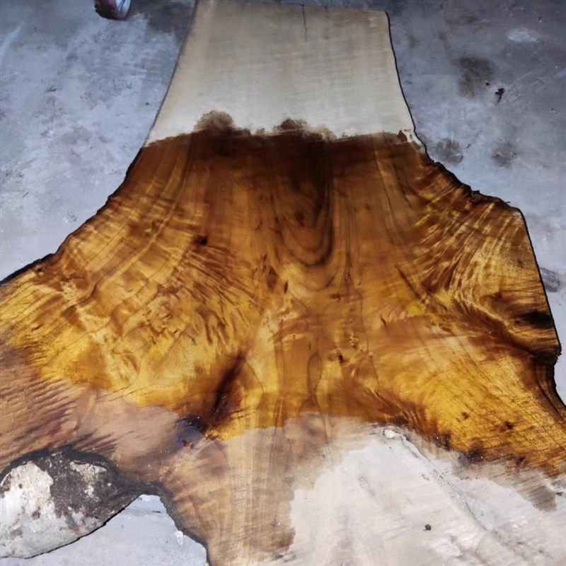 北美黑胡桃河流桌环氧树脂金丝楠实木大板定制办公室桌面茶桌茶几